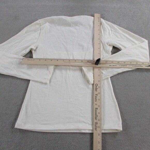 SKIMS Cotton Jersey Long Sleeve Scoop Neck T Shirt Womens Medium Marble Top NWT - Picture 6 of 9